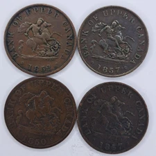 1850-1857 Bank of Upper Canada One Half Penny Token Random Year And Condition