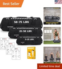 Elite Workout Sandbag 50-75 lbs for Strength Training   Multiple Handle Design