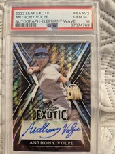 ANTHONY VOLPE PSA 10 AUTO RC!!💎🍒SSP #8/8!🔥 2023 LEAF EXOTIC WAVE ELEPHANT⚾️⭐️