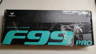 AULA F99 PRO Tri-Mode Silent Mechanical Keyboard RGB Backlit 96% Knob, White