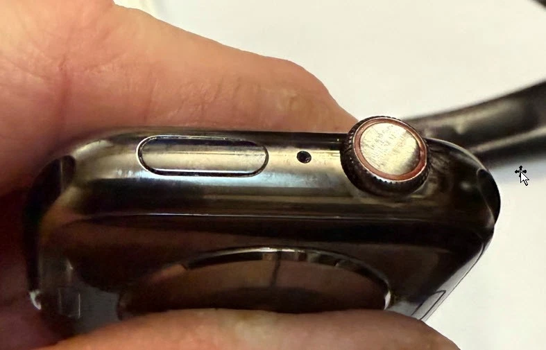 Apple Watch Series 7 45mm Graphite Stainless Steel Case with Abyss Blue Sport... - Image 4 of 4