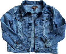 7 For All Mankind Lightweight Denim Jean Jacket Kids Toddler Size 4T Button Up
