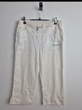 D&G Dolce & Gabbana Damen Hose weiß Leinen-O...