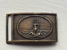 VINTAGE CIVIL WAR CONFEDERATE VIRGINIA SWORD BELT BUCKLE. EARLY REPRODUCTION