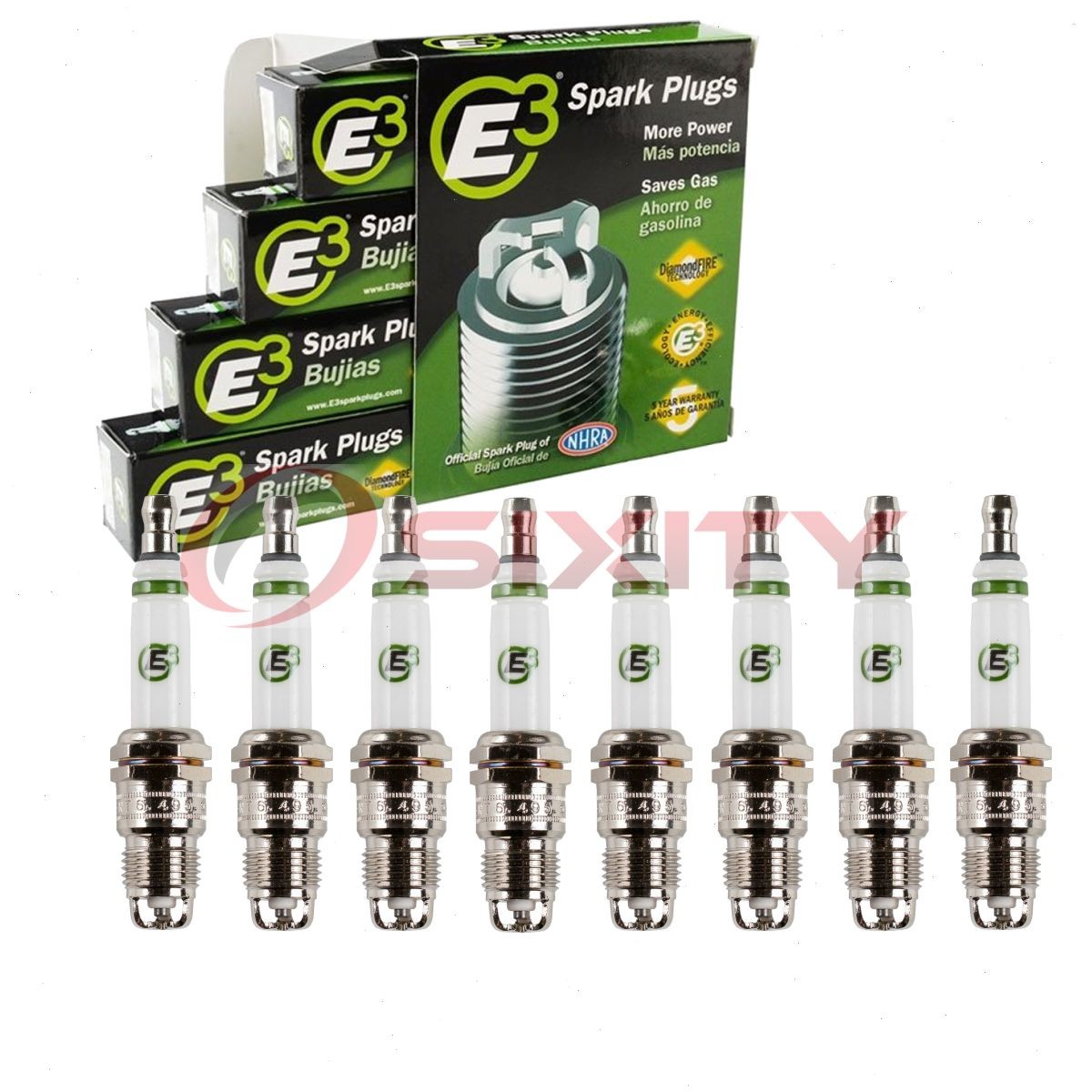 8 pc E3 Spark Plugs for 1976-1987 Chevrolet G10 5.0L 5.7L 6.6L V8 Ignition hm