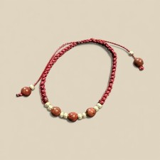 Handmade Red Jasper and silver beads