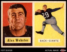 1957 Topps #121 Alex Webster Giants-FB North Carolina St 5.5 - EX+