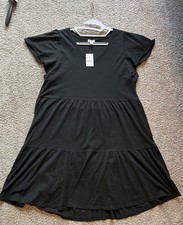 cotton black J Crew women’s new with tags short sleeve dress large any occasion