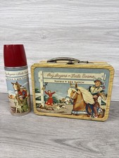 Vintage Nice 1950's Roy Rogers and Dale Evans Lunch Box And Thermos-No Cork