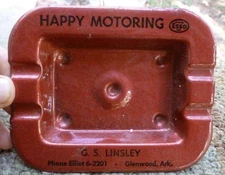 ARKANSAS ADVERTISING ASHTRAY-Esso-G.S.Linsley-Glenwood-1950s