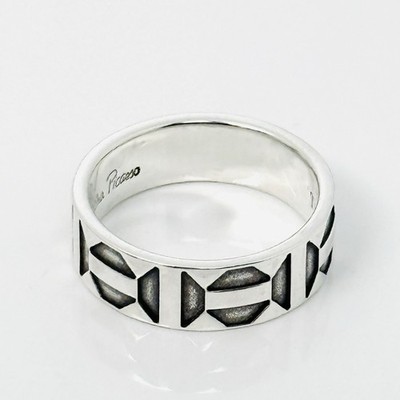 Size 9.5 Tiffany & Co Zellige Aztec Ring | Paloma Picasso | 925