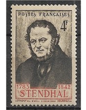 Timbres YT 550 MI 561 Henry BEYLE dit STENDHAL 1942 Neuf *&