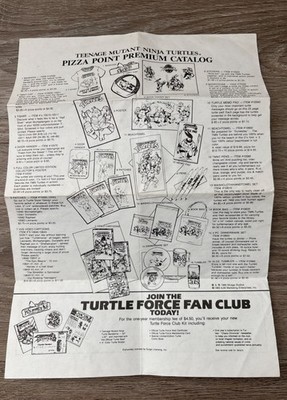 Vintage 1989 Teenage Mutant Ninja Turtles Pizza Point Premium Catalog TMNT
