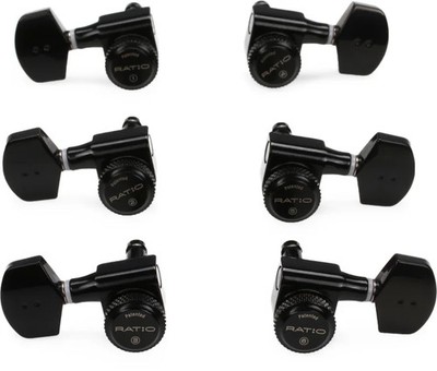 Graph Tech PRL-8311-B0 Ratio 3+3 Electric Guitar Locking Machine Heads -