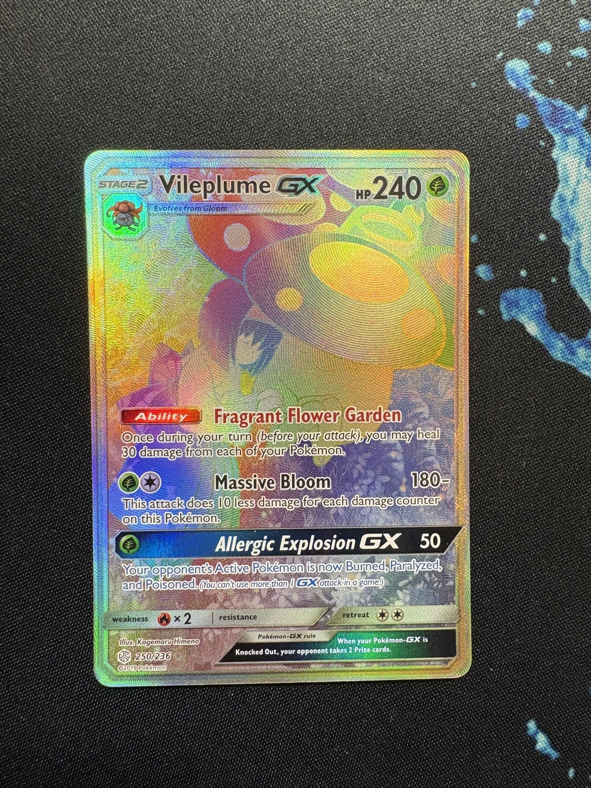 Vileplume GX (Secret) 250/236 Sm-Cosmic Eclipse Holo NM