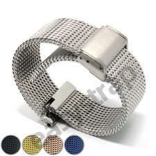 Cinturino orologio metallo acciaio inox bracciale maglia milanese premium 18-22 mm