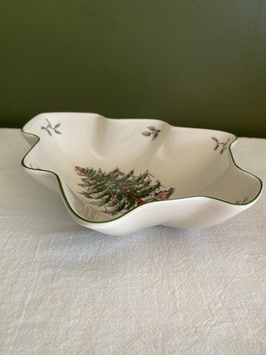 Spode Christmas Tree Dish, 8 Inches, Porcelain, 20cm, Candy Dish - Picture 5 of 11