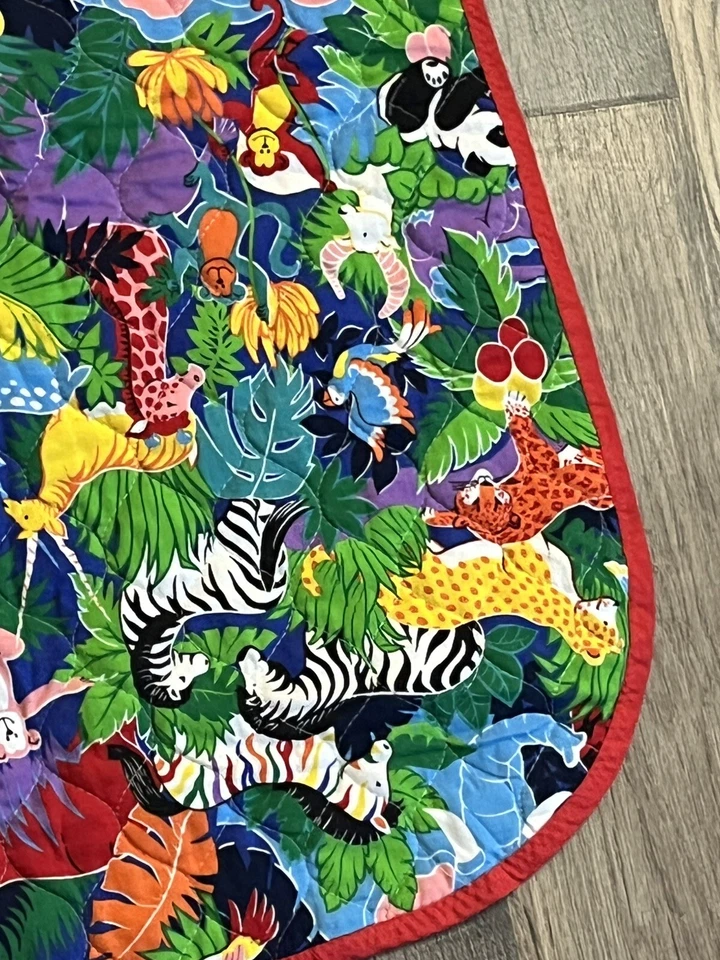 Manta colorida hecha a mano 54” X 39” para zoológico  Foto 3 de 4