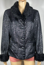 Victor Costa Blazer Brocade Faux Fur Collar Evening Jacket VTG 10
