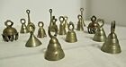 New Listing17 Foreign Brass Bells 3" Tallest