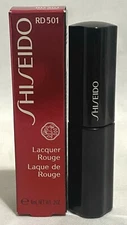 Shiseido Lacquer Rouge Lipstick Liquid Shade RD 501 Full Size .2oz / 6ml