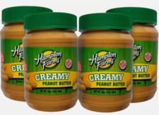 UPC 081864000696 product image for 4x Jars Hampton Farms Creamy Peanut Butter Spread 16oz Made in USA NC | upcitemdb.com