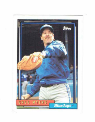 Greg Myers ESPN - Catcher Jays Blue Toronto - Myers Greg ブルージェイズ　サイン球 グレッグ・マイヤーズ スポーツ選手