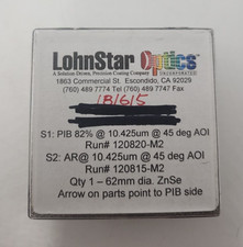 LohnStar Optics ZnSe 62mm dia Lens