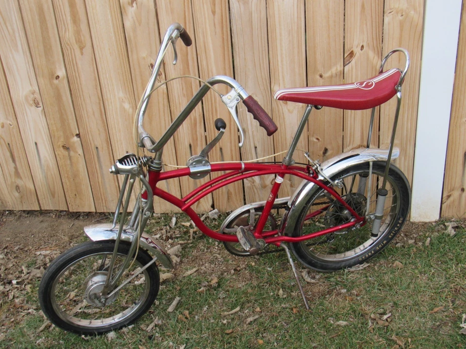 Bicicleta Original Schwinn Red 1969 5 Velocidades Apple Krate Stingray NUEVA PETE SEAT EE. UU. Foto 2 de 4