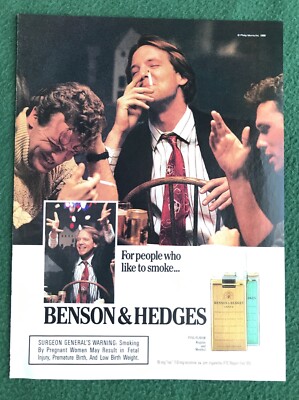elfbar nachfüll pod läuft aus 1990s mag ad BENSON & HEDGES Cigarettes For People Who Like to Smoke  mancave