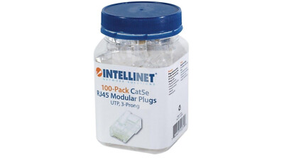 RJ45-STECKER 8P/8C UTP CAT5E AUF DRAHT 100 ST 