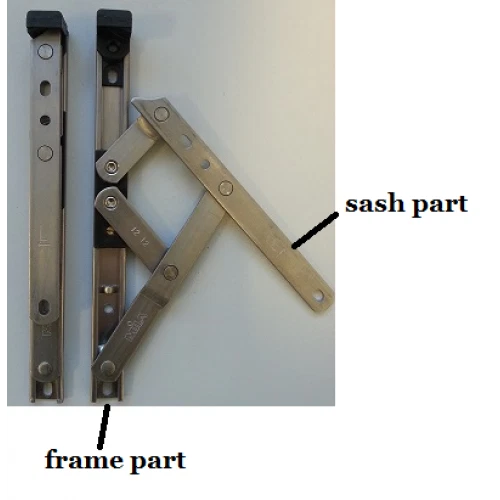 20" Top Hung Window Friction Hinges (pair) - Picture 3 of 3