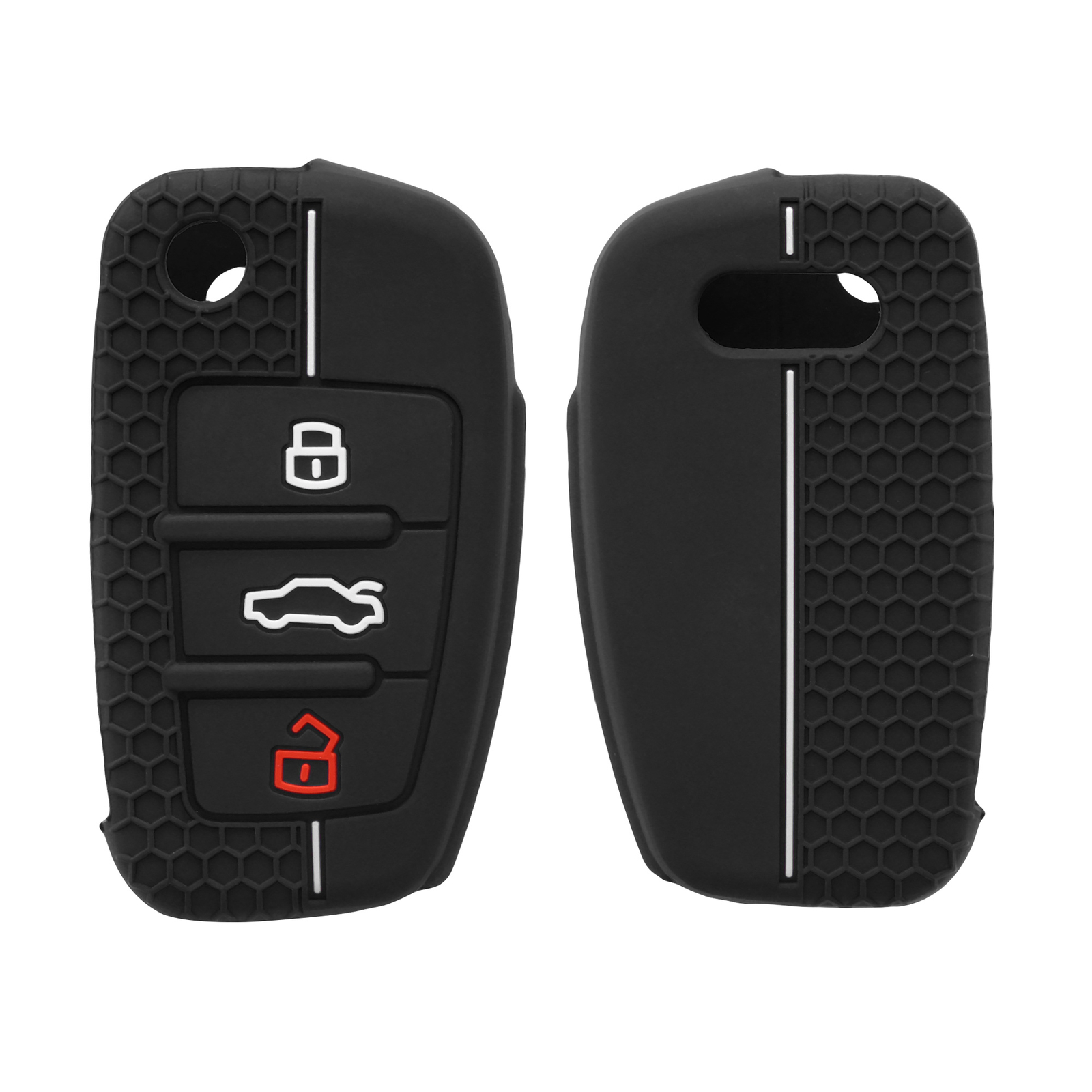Funda protectora de silicona para llave de coche Audi llave de coche plegable de