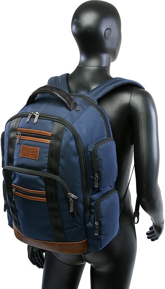 ORIGINAL PENGUIN Peterson Backpack Fits Most 15-inch Laptop One Size, Navy  | eBay