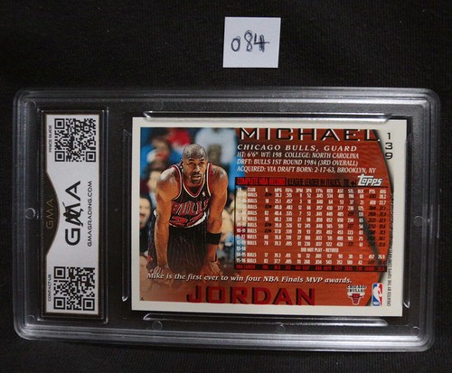 1996 Topps #139 Michael Jordan MCA GRADED Mint 10 - Picture 2 of 2
