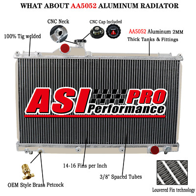 3~Row Aluminum Radiator fit 1999-2005 02 Lexus IS200 IS300 2.0/3.0L 1G-FE 2JZ-GE