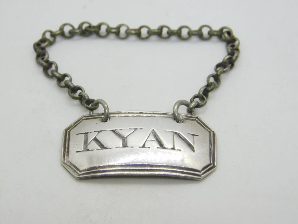 Etiqueta antigua de salsa de pimienta kyan de plata esterlina Jorge III c1800 Londres Foto 3 de 4