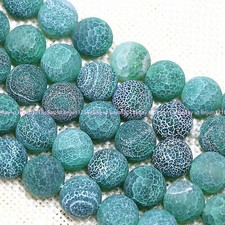 Huge 12mm Green Dream Fire Agate Gemstone Round Loose Beads 15''