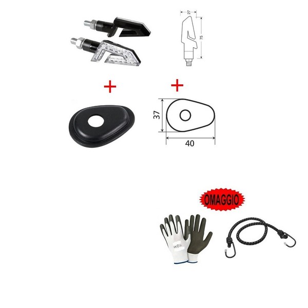 FüR Yamaha FZS 600 Fazer 2 LED Blinker + 4 Platten Motorrad Yamaha Kit Lampe-image