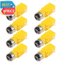 8Pcs TT Motor DC Electric Motor 3V-6V Dual Shaft Geared Motor Magnetic Gearbox E