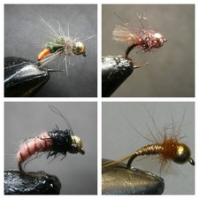 16 TUNGSTEN HEAD NYMPHS FOR FLY FISHING (4 MODELS)-TUNG-1