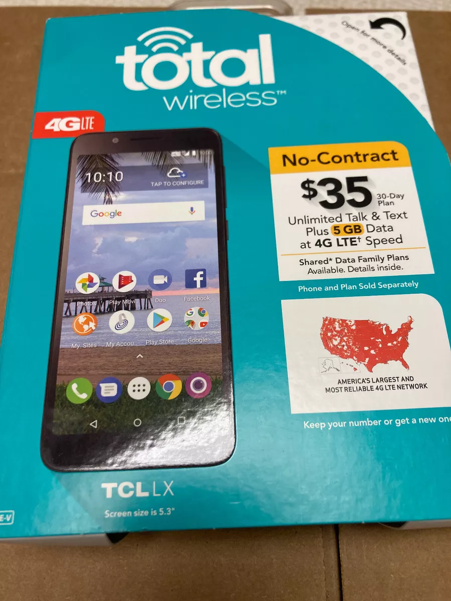 Total Wireless TCL LX 4G LTE Prepaid Cell Phone 5.3