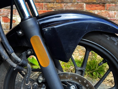 Veloviz Black STEALTH Reflective Amber Orange Motorcycle Fork Reflector Stickers - Picture 5 of 9