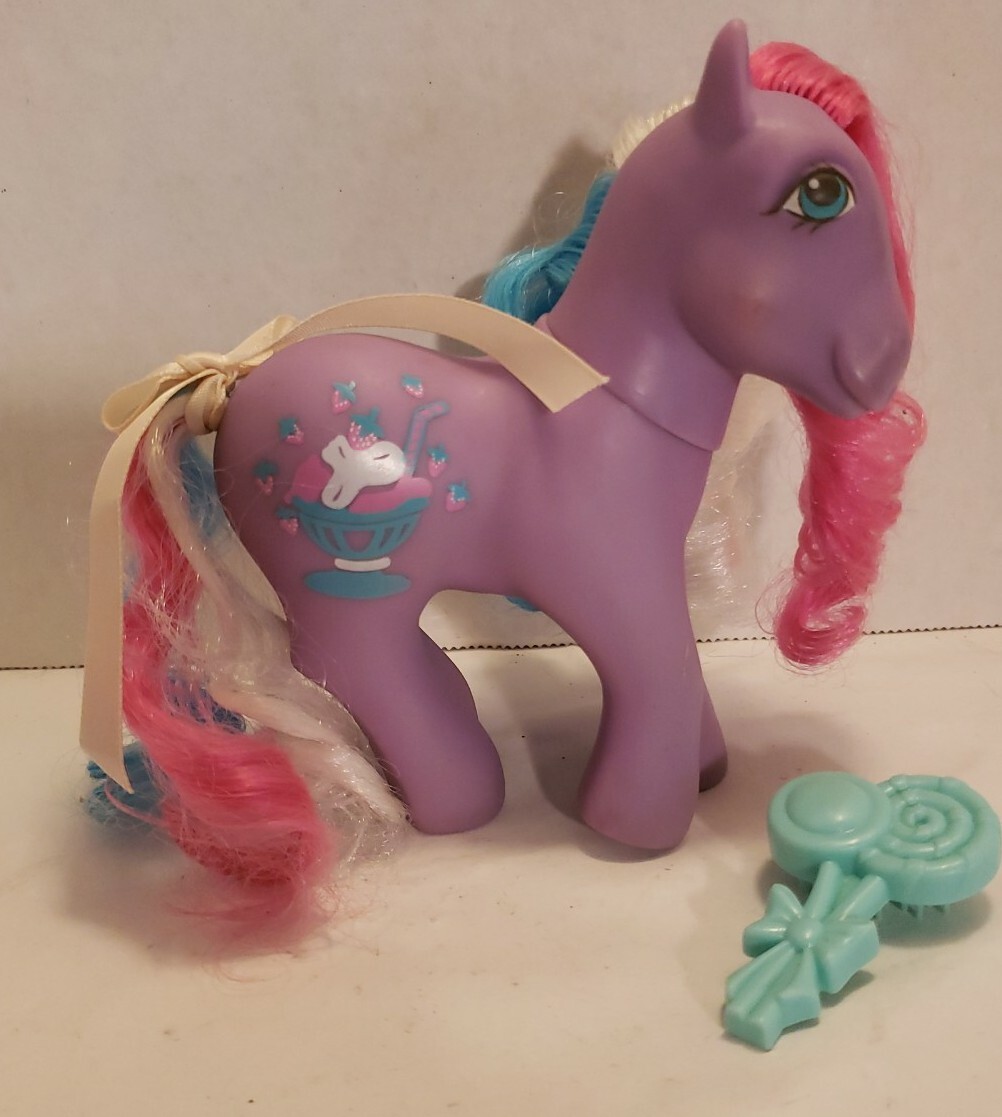 G1マイリトルポニー♡ストロベリーサンデー My Little Pony G1 Sippin' Soda Strawberry Scoops and lollipop