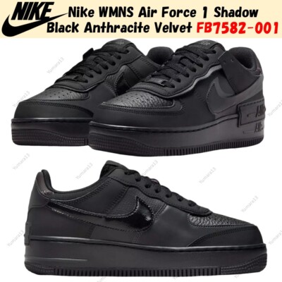 Nike WMNS Air Force 1 Shadow Black Anthracite Velvet FB7582-001  