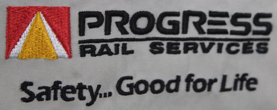 Progress Rail Services Safety Good For Life Caterpillar Jacket VNeck Khaki Small - Image 3 of 4