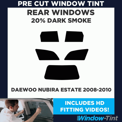 For Daewoo Nubira Estate 2008-10 Pre Cut Window Tint Kit 20% Dark Rear Car Film - Picture 2 of 10