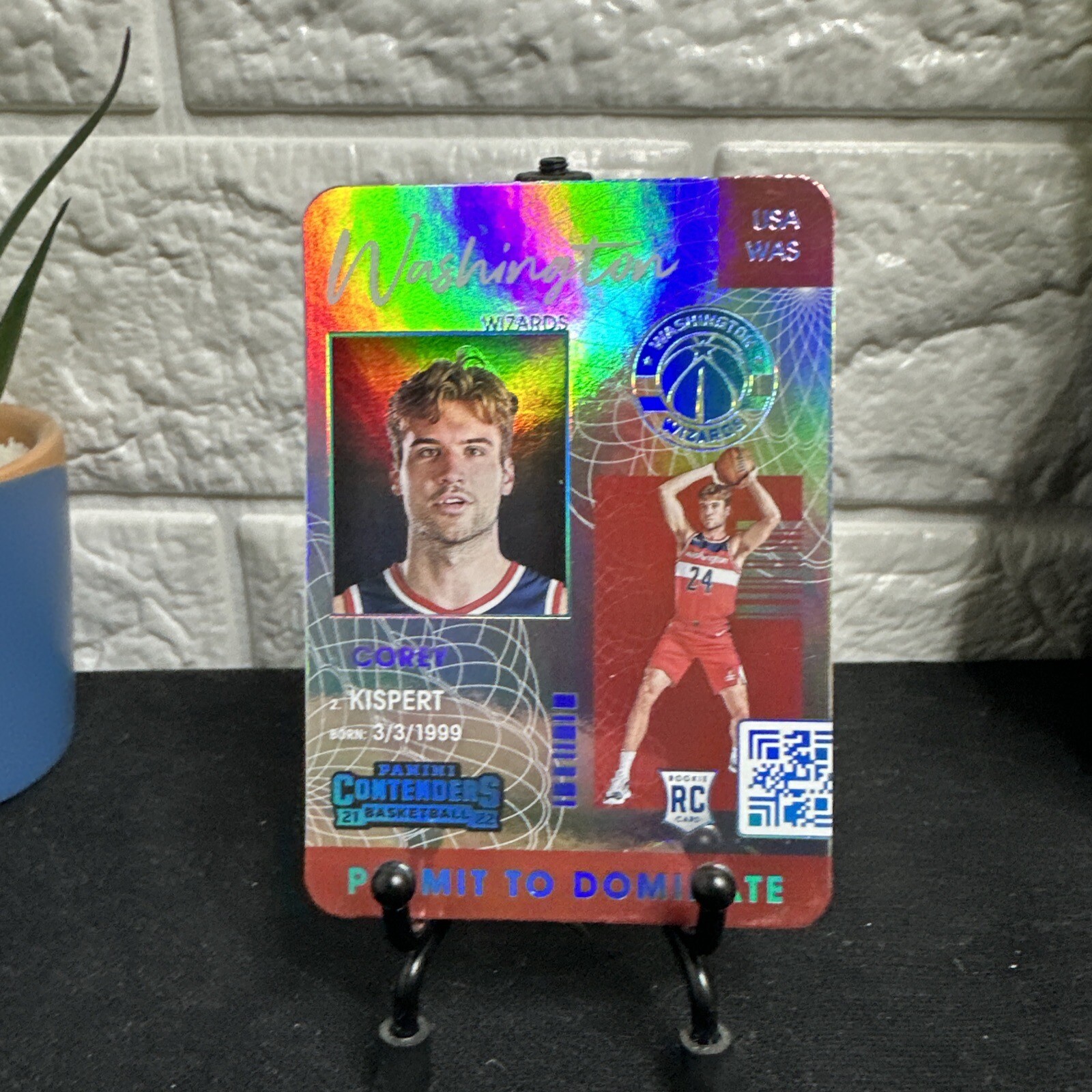 COREY KISPERT 2021-22 PANINI CONTENDERS PERMIT TO DOMINATE RC Wizards