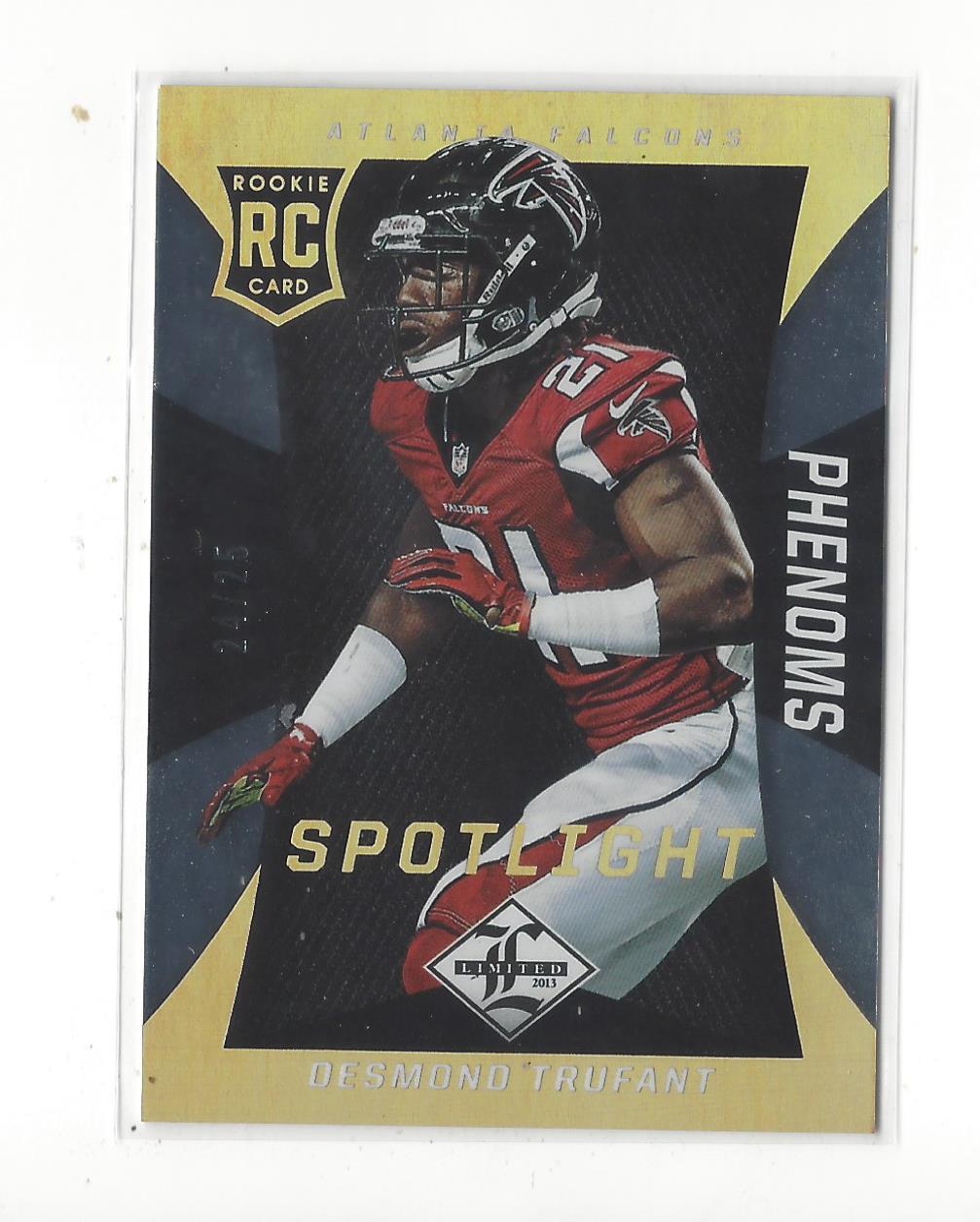 Desmond Trufant Panini Limited #168 Gold Spotlight