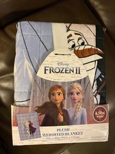 New Frozen II 4.5lbs Weighted Plush Blanket 36" x 48" Plush Soft Kids Elsa Anna